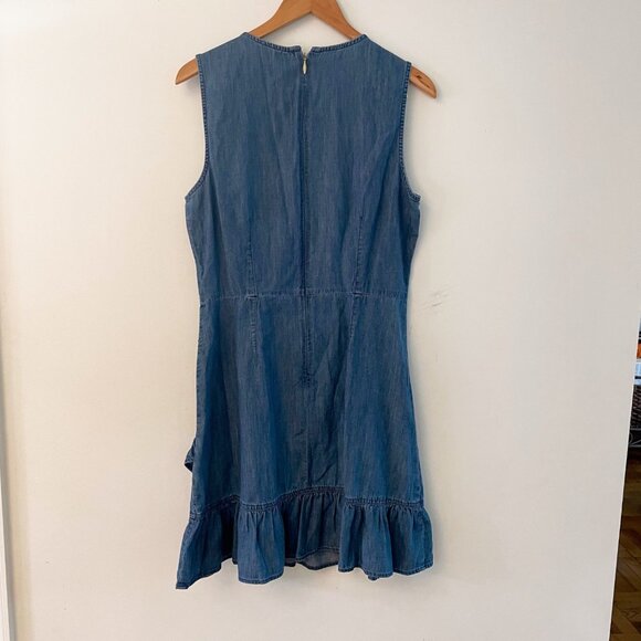 NWT Draper James Denim Ruffle Dress, Size 10 - Picture 4 of 7
